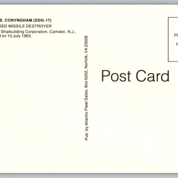 Postcard  Unposted  Warships [Destroyers] Lot of 8 Historic Collection #1166 - Picture 10 of 16